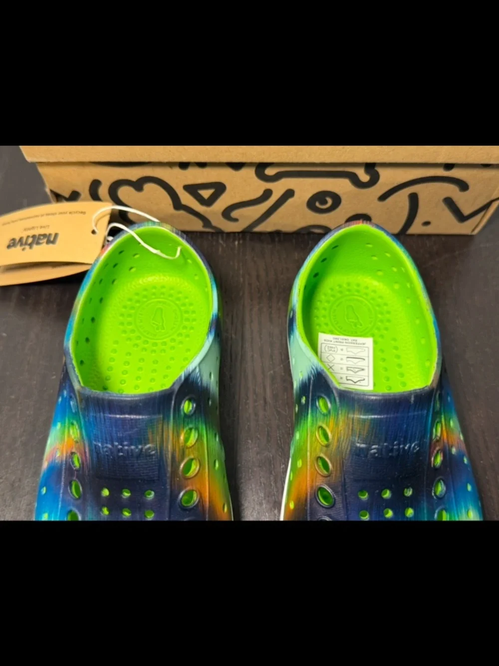 Native Jefferson Print Shoes Multicolor Tie Dye Little Kids/Toddler C9
